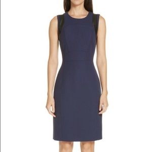 NWT Hugo Boss Daleta Sheath Dress - Navy Size 12